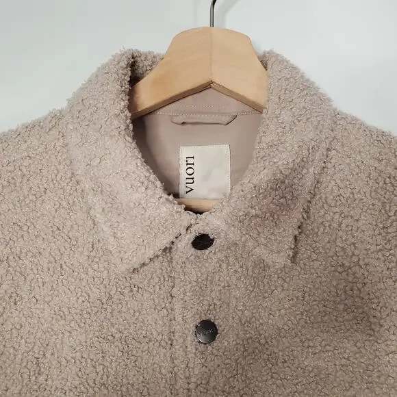 Vuori Sycamore Snap Front Shirt Jacket in Dark Salt Cream Pockets Shacket Small - Picture 6 of 8